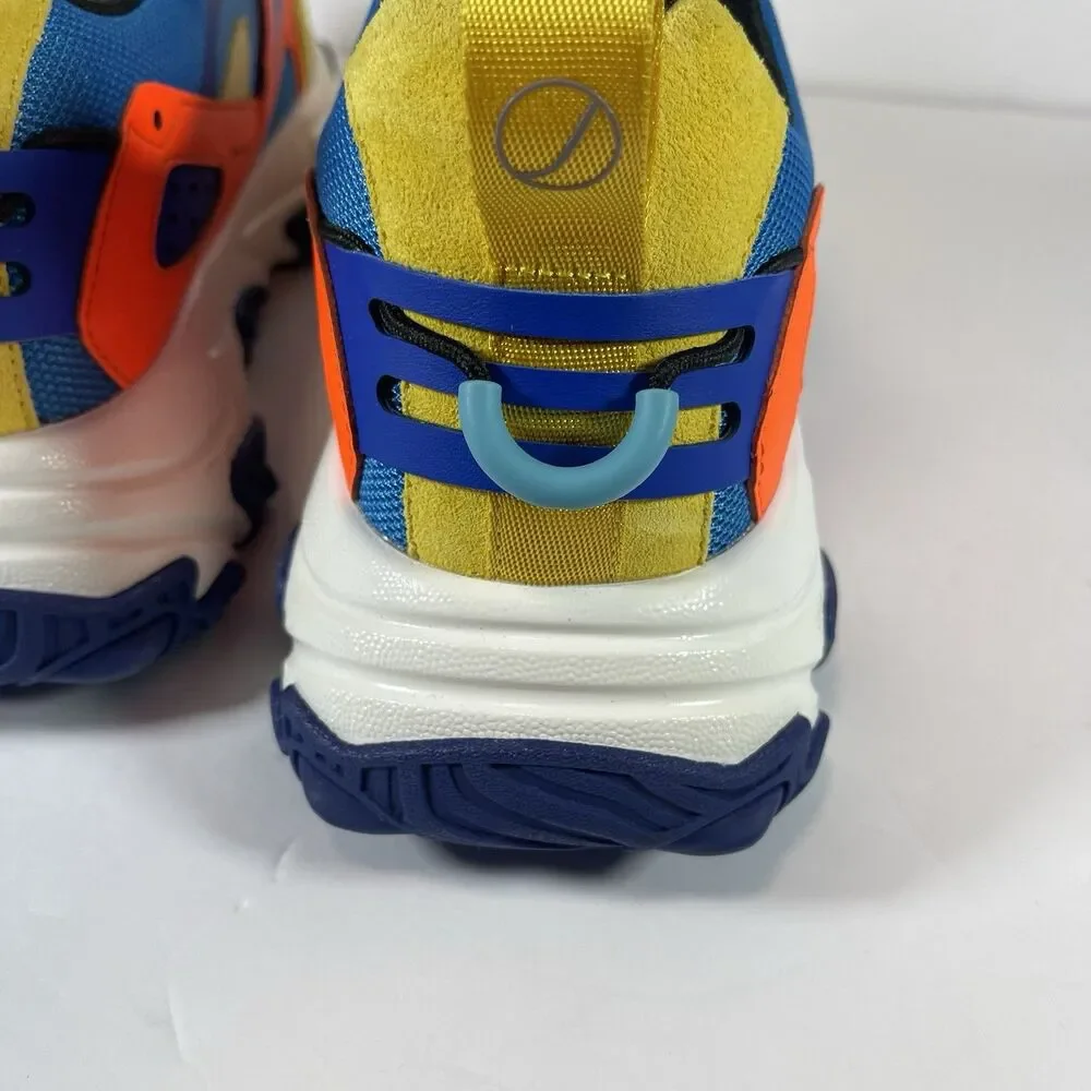 JAVI Engage 13 Men's Sneakers Size 13 Blue Orange Yellow Dad Shoes Chunky Clunky